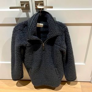 Teddy half zip sweater